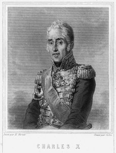 Portrét Karla X. (1757 - 1836), krále Francie - v „Histoire des Français““ od Lavallée, rytina, sd. od Unknown artist
