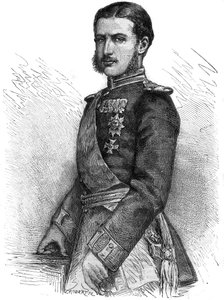 Portrét Charlese de Hohenzollern (1839-1914), znovuzískajícího rumunského prince, poté krále Karla I. (Carol I) – rytina v „“The Illustrous Journal““ od Unknown artist