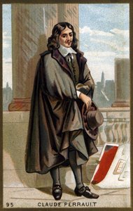 Portrét Clauda Perraulta (1613 - 1688) francouzský architekt, lékař a fyzik. Chromolitografie 19. století. od Unknown artist