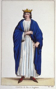 Rytina Portrét Chlodvíka II. (? - 657), krále Neustrije, Burgundska a Austrasie z roku 1830 od Unknown artist