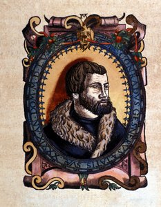 Portrét Conrada Gesnera (1516 - 1565) Curyšský lékař podle Historia Animalium od Conrada Gesnera, Tiguri 1560. Biblioteca Nazionale Braidense. Milán od Unknown artist