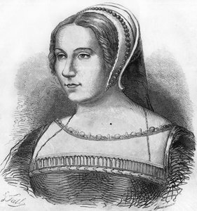 Portrét Diane de Poitiers (1499-1566), oblíbená Jindřichem II., rytina z 19. století. od Unknown artist