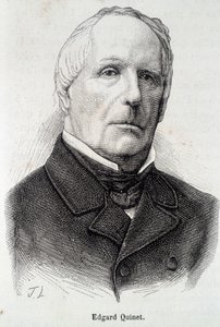 Portrét Edgara (Edgarda) Quineta, francouzský historik (1803 - 1875) od Unknown artist