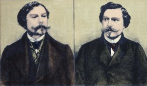 Portrét spisovatelů bratrů Edmonda Goncourta (1822-1896) a Julese Goncourta (1830-1870). od Unknown artist