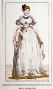 Portrét Elisy Bonaparte (Maria Anna dit Eliza od Unknown artist