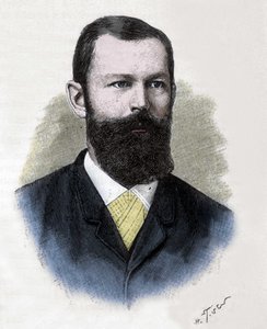 Portrét Emila Hermanna Fischera (1852-1919). Německý chemik. od Unknown artist