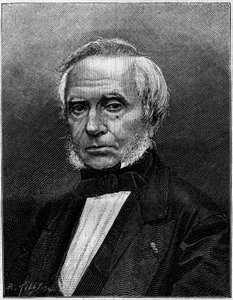 Portrét Eugena Bourdona (1808-1884), francouzského inženýra, vynálezce „Bourdonova manometru“ pro měření tlaku. Gravírování v „“Přírodě. Přehled vědy a jejích aplikací v umění a průmyslu. 1884 od Unknown artist