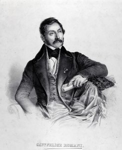 Portrét Felice Romaniho, libretisty, básníka a italského kritika (1788-1865). od Unknown artist