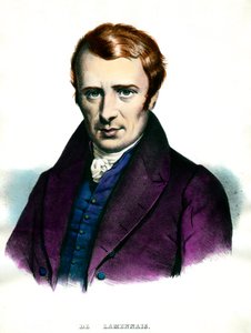 Portrét Felicity Robert de Lamennais (1782-1854), francouzské spisovatelky. Rytina soukromé sbírky 19. století od Unknown artist