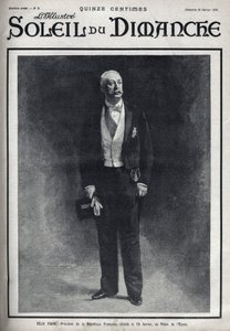 Portrét Felixe Faureho (1841-1899), prezidenta Francouzské republiky, zveřejněný během jeho smrti dne 16. února v Palais de l