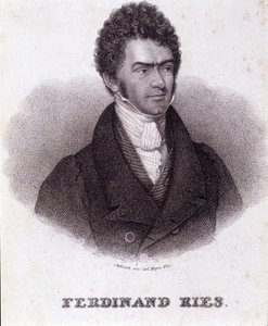 Portrét Ferdinanda Riese (1784 - 1838) německý skladatel a klavírista. Rytina 19. století. od Unknown artist