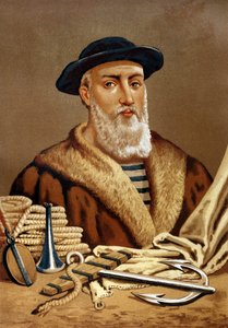 Portrét Fernanda de Magellan. v portugalštině Fern¿o de Magalh¿es portugalský mořeplavec (1480 až 1521). po slavných mužích a ženách. Barcelona 1877. od Unknown artist
