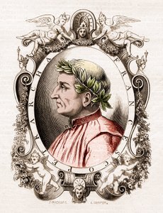 Portrét Francesca Petrarca (Petrarca) (1304-1374), italský básník. od Unknown artist
