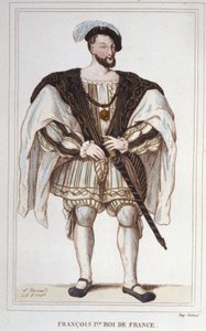 Portrét Františka I. (1494 - 1547) Rytina z roku 1830 od Unknown artist
