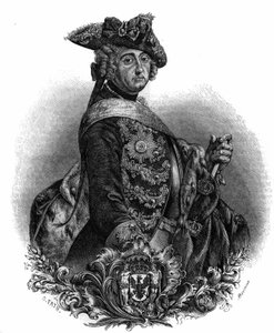 Portrét Fridricha II. (1712-1786), pruského krále, známého jako Fridrich Veliký. od Unknown artist