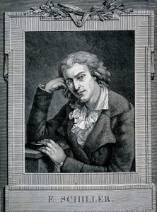 Portrét Friedricha von Schillera (1759 - 1805), německého básníka a dramatika. od Unknown artist