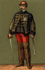 Portrét generála Chanzyho (1823 - 1883) Chromolitografie konce 19. století. od Unknown artist