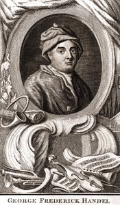 Portrét George Fredericka Händela (Georg Friedrich Händel od Unknown artist