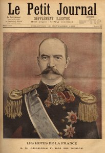 Portrét Jiřího I., řeckého krále (1845-1913). Rytina v „“Le petit journal““ 11.10.1895. Selva sbírka. od Unknown artist