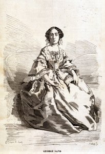 Portrét George Sand (Aurore Dupin, Baronne Dudevant) (1804-1876). od Unknown artist