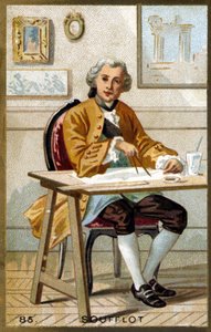 Portrét Germaina soufflota (1713 - 1780), francouzského architekta. Chromolitografie konce 19. století. od Unknown artist