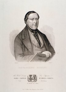 Portrét Gioacchina Rossiniho (rytina od Unknown artist