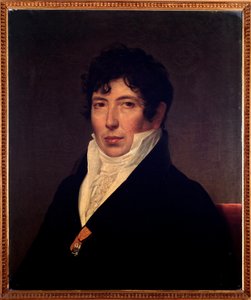 Portrét Girolama Crescentiniho (1762-1846) Italský zpěvák kastrát (kastrát) Anonymní obraz. 19. století. Boloňské občanské bibliografické muzeum od Unknown artist