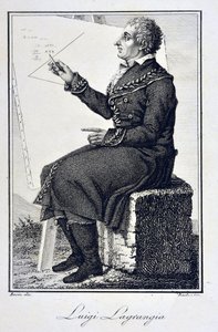 Portrét Giuseppe Ludovico De la Grange Tournier (1736 - 1813) - Portrét Josepha Louise (Joseph-Louis), hraběte z Lagrange (1736-1813), francouzského matematika od Unknown artist