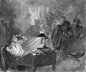 Portrét Goetha obklopeného Faustovými znaky Rytina od Unknown artist