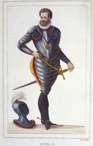 Portrét Jindřicha IV. (1553-1610), francouzského krále, rytina z roku 1830 od Unknown artist