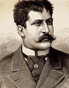Portrét italského lyrického zpěváka Mattia Battistiniho (1857-1928). Rytina 19. století. od Unknown artist