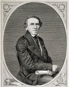 Portrét Jakoba Liebmanna Beera, známého jako Giacomo Meyerbeer (1791 - 1864), německého skladatele. Rytina 19. století. od Unknown artist