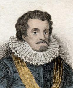 Portrét Jakuba I. (Jakub 1. Stuart) (1566-1625), anglický a irský král (nebo Jakub VI. (nebo Jakub VI.), skotský král) Rytina z 19. století. od Unknown artist