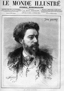 Portrét Jeana Aicarda (1848-1921), francouzského spisovatele. Gravírování do „“The Illustrated World““ od Unknown artist
