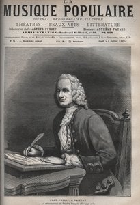 Portrét Jean Philippe Rameau (1683-1764) - Portrét Jean-Philippe (Jean Philippe) Rameau (1683-1764), francouzský skladatel - rytina v proslulém týdeníku "La musique populaire""" - 1882 od Unknown artist
