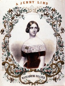 Portrét Jenny Lind (1820-1887), švédské zpěvačky. od Unknown artist