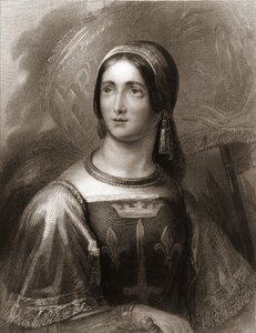 Portrét Johanky z Arku (1412 - 1431) - v „“ Histoire des Français““ od Lavallée, rytina, sd. od Unknown artist