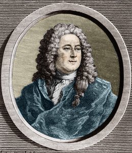 Portrét Johna Lawa (1671 - 1729), skotského finančního, který v roce 1720 způsobil bankrot (událost Quincampoix Street) od Unknown artist