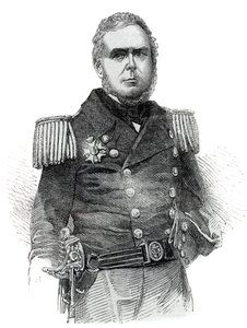 Portrét Johna Pascoe Grenfella (1800-1869) námořního důstojníka a diplomata Brazilské říše - rytina 1852 od Unknown artist