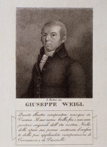 Portrét Josepha Weigla (rytina od Unknown artist