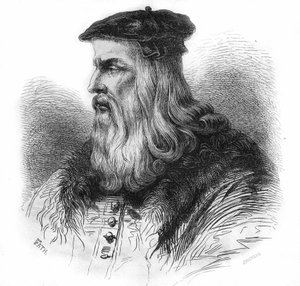 Portrét Leonarda da Vinci (Leonardo da Vinci) (1452 - 1519). od Unknown artist