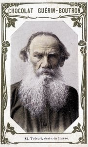 Portrét Lva Nikolajeviče, hraběte Tolstého (Leo Tolstoj), ruského spisovatele (1828-1910). Vignette des chocolates Guérin - Boutron od Unknown artist