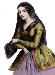 Portrét Loly Montez (1821-1861) (Marie Dolores Eliza Rosanna Gilbert), exotická tanečnice a kurtizána, známá jako milenka krále Ludvíka I. Bavierského od Unknown artist