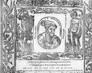 Portrét Ludvíka VIII. Lví král Francie v letech 1223 až 1226. od Unknown artist
