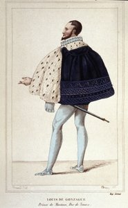 Portrét Louise de Gonzague, vévody z Mantovy, nyní sňatkem v roce 1565 s Henriette de Cleves, novou vévodou z Nevers. rytina z roku 1830 od Unknown artist