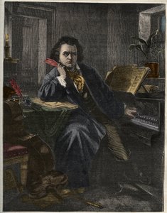 Portrét Ludwiga van Beethovena (1770-1827), německého skladatele a klavíristy od Unknown artist