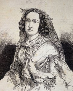Portrét Madame Marceline Desbordes-Valmore (Desbordes Valmore) (1786 - 1859), francouzské spisovatelky - v „“Les Contemporains“, n.d. koncem 19. století. od Unknown artist