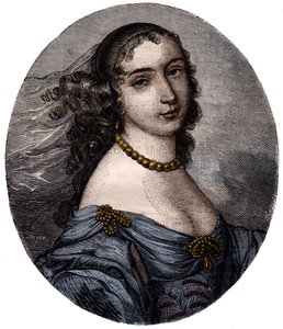 Portrét Marguerite Hessein, Madame de la Sabliere (1636-1693) Francouzský Salonniere. Rytina 19. století. od Unknown artist