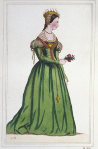 Portrét Marguerite de France (1523 - 1574), dcery Františka I. a Clauda de France. Rytina z roku 1830 od Unknown artist