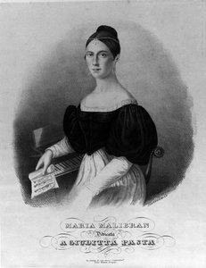 Portrét Marie Garciové zvané zpěvačka Malibran (1808-1836), rytina věnovaná těstovinám Giuditta. od Unknown artist
